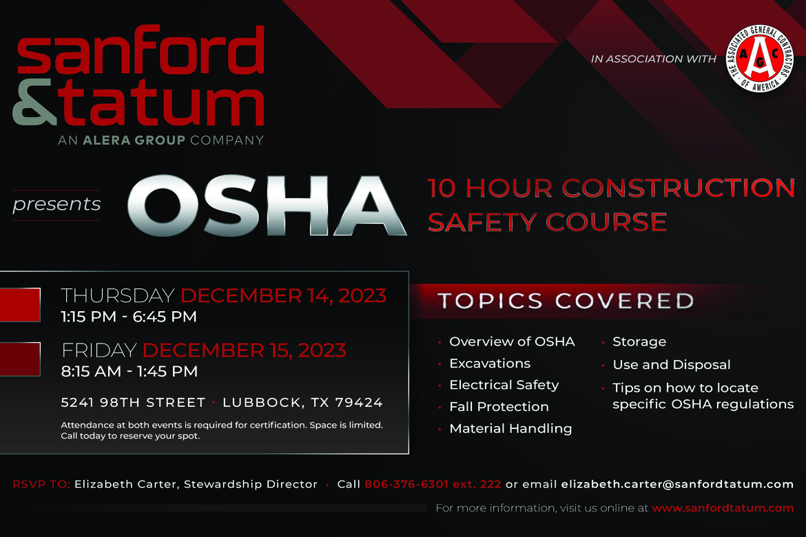 OSHA 10 Hour Construction Safety Course